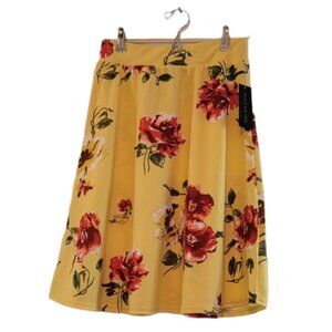 Yellow Magazine Women's Floral Flared Skirt